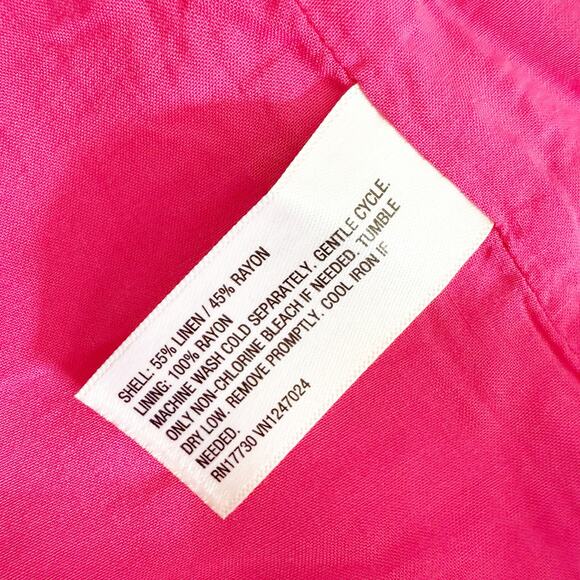 KATE SPADE NEW YORK | Classic Rose Blazer Red Pink Floral Bow Button | Large - Picture 9 of 9